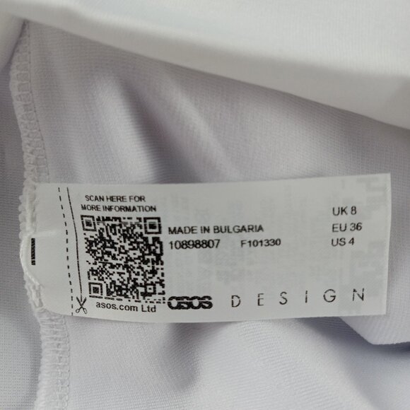 ASOS Design Women's Knot High Waist Bikini Bottom Size 4 White Swim - Picture 7 of 9